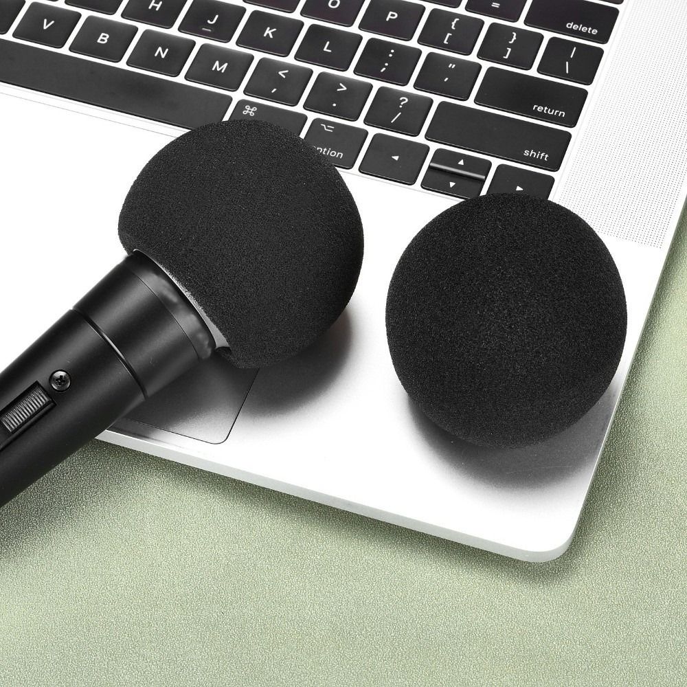 Microphone Pop Filter Foam Windscreen - Replacement Mic Windscreen Cover Flocked Sponge