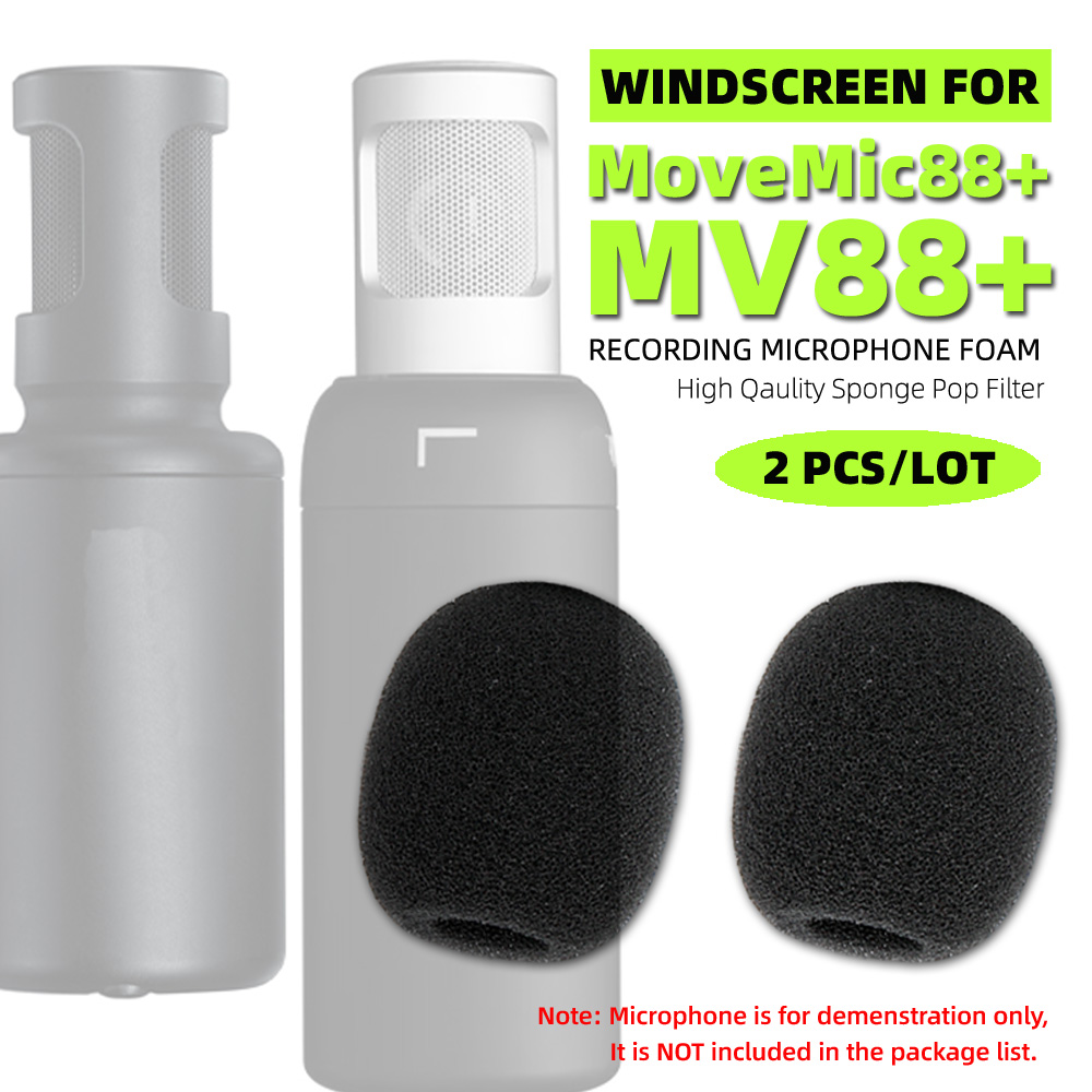 Microphone Pop Filter Foam Windscreen - SnapVox Compatible With SHURE MOVEMIC88+ MV88+