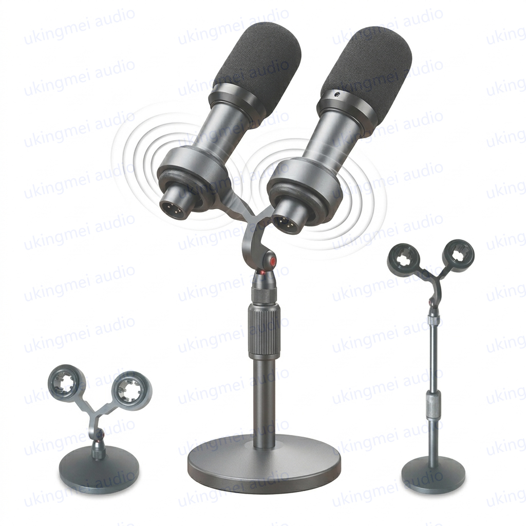 Microphone Shock Mount Universal - VIP55SM Dual Microphone Installation Kit Universal