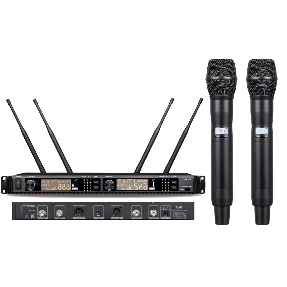 Uhf Wireless Microphone System Dual Channel - Dual Channel UHF AD2 AD4D Digital