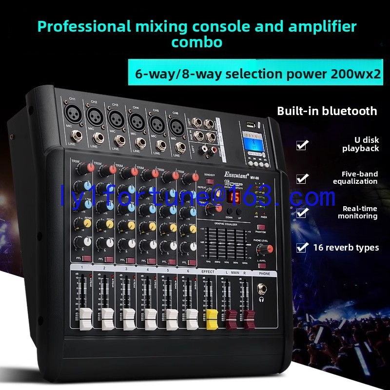 Karaoke Amplifier Mixer Bluetooth - Mixer with power amplifier USB Bluetooth