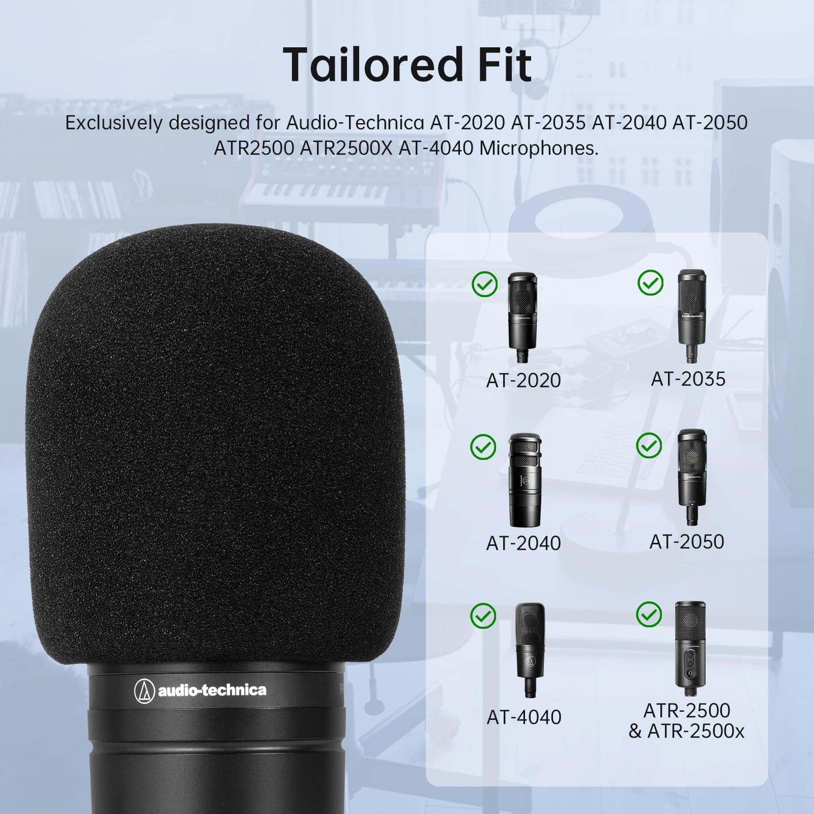 Pop Filter/Windscreen for Audi - Microphone Pop Filter Foam Windscreen 评论和价格