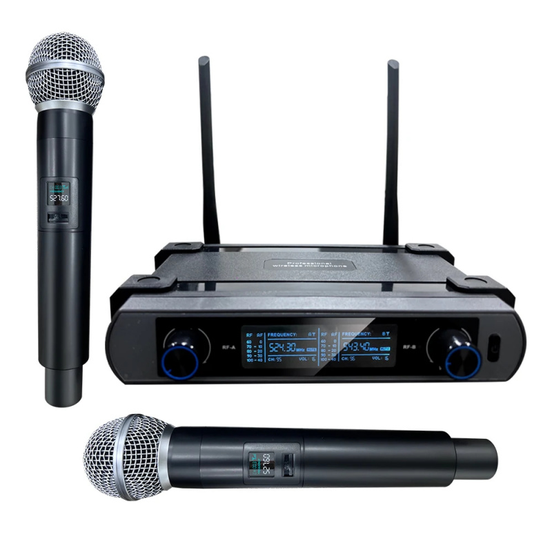 Professional 2 Channel UHF Wir - Uhf Wireless Microphone System Dual Channel 评论和价格