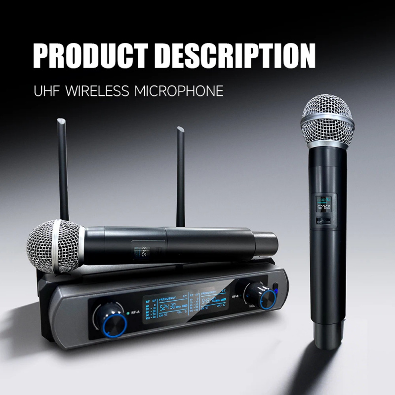 Professional 2 Channel UHF Wir - Uhf Wireless Microphone System Dual Channel 评论和价格