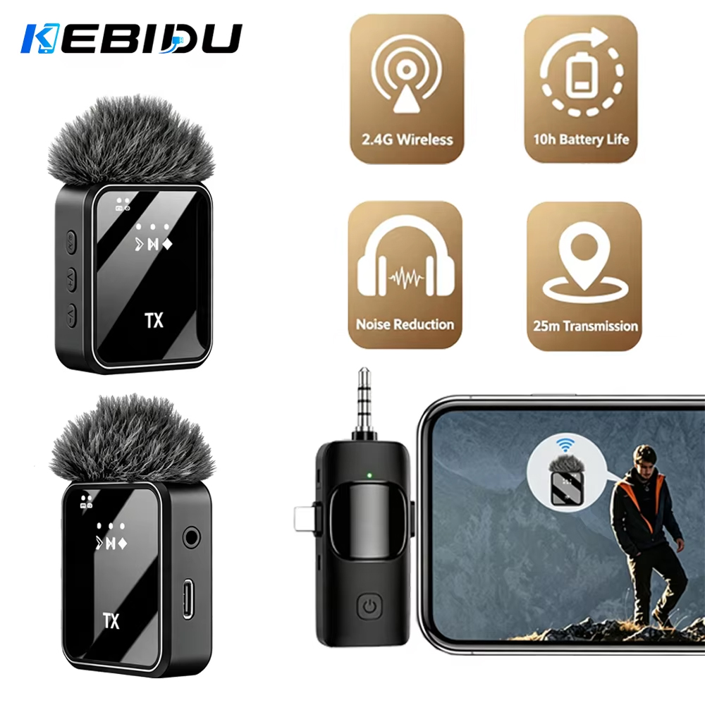 KEBIDU Wireless Lavalier Micro - Wireless Lavalier Microphone Dual Receiver 评论和价格