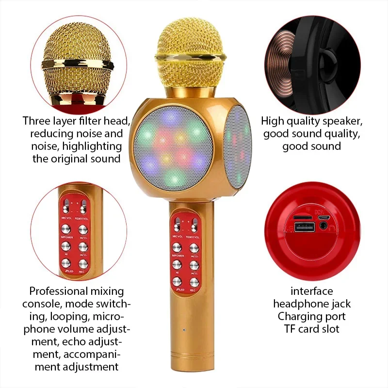 WS1816 Wireless Children Karao - Bluetooth Karaoke Microphone Handheld 评论和价格