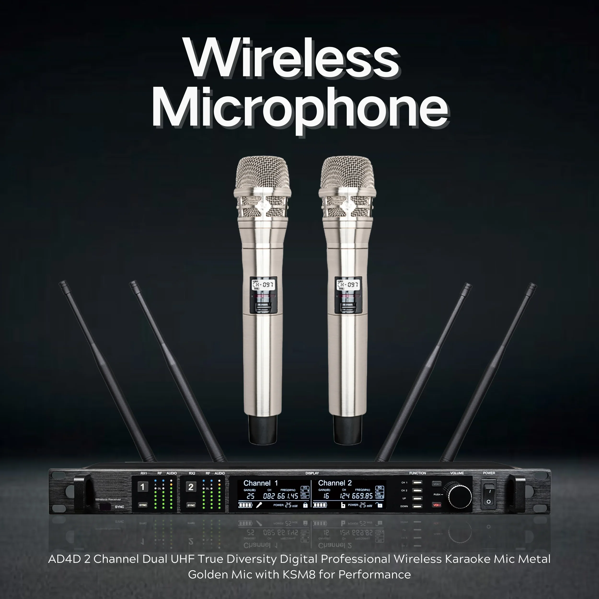 Best EIF AD4D Handheld Lavalie - Wireless Lavalier Microphone Dual Receiver 评论和价格