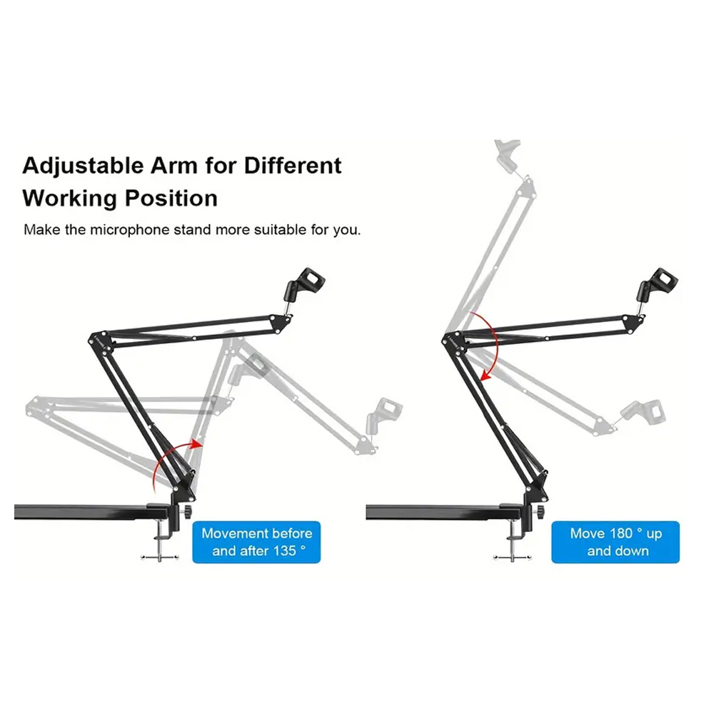 Foldable Metal Extendable Micr - Microphone Shock Mount Universal 评论和价格