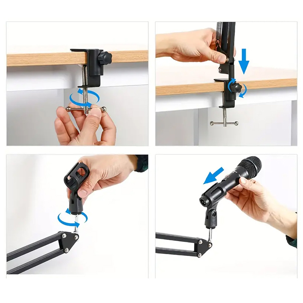 Foldable Metal Extendable Micr - Microphone Shock Mount Universal 评论和价格