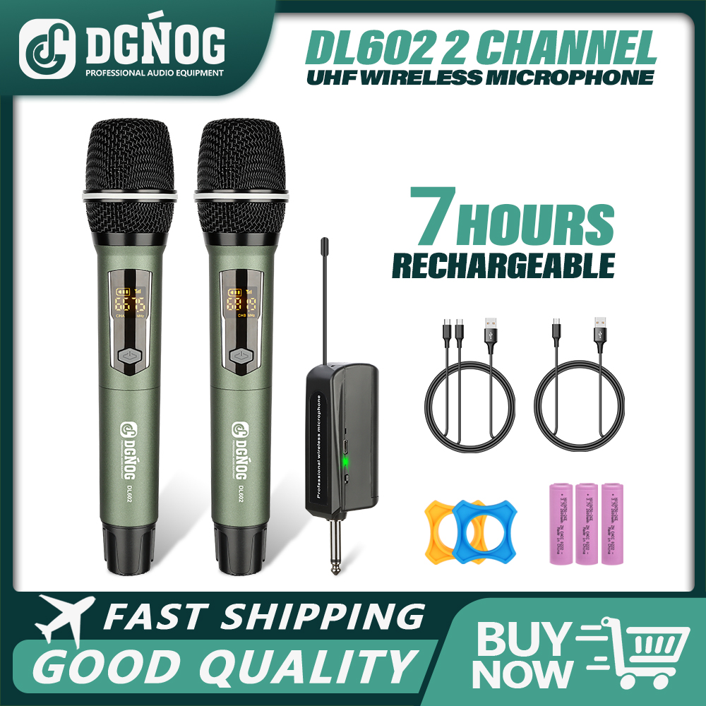 Dual Handheld Dynamic Karaoke  - Uhf Wireless Microphone System Dual Channel 评论和价格