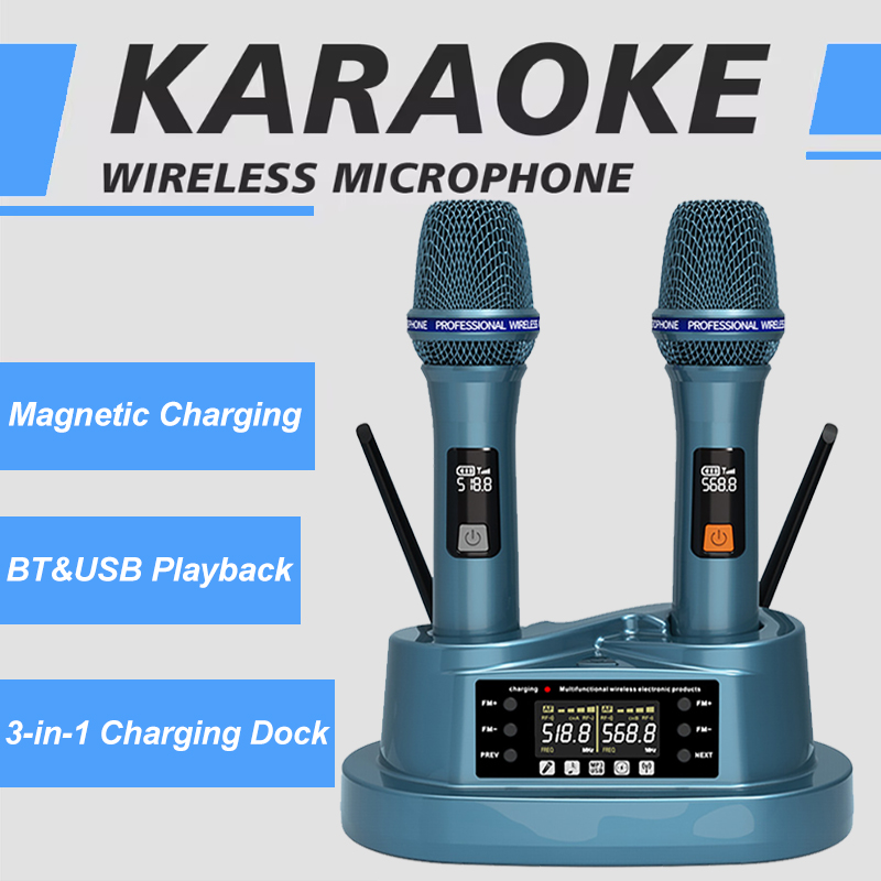 Wireless Microphone Kit With C - Bluetooth Karaoke Microphone Handheld 评论和价格
