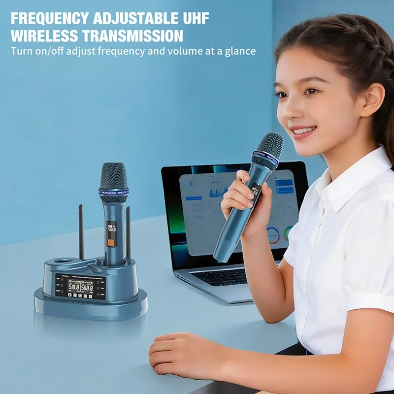 Wireless Microphone Kit With C - Bluetooth Karaoke Microphone Handheld 评论和价格