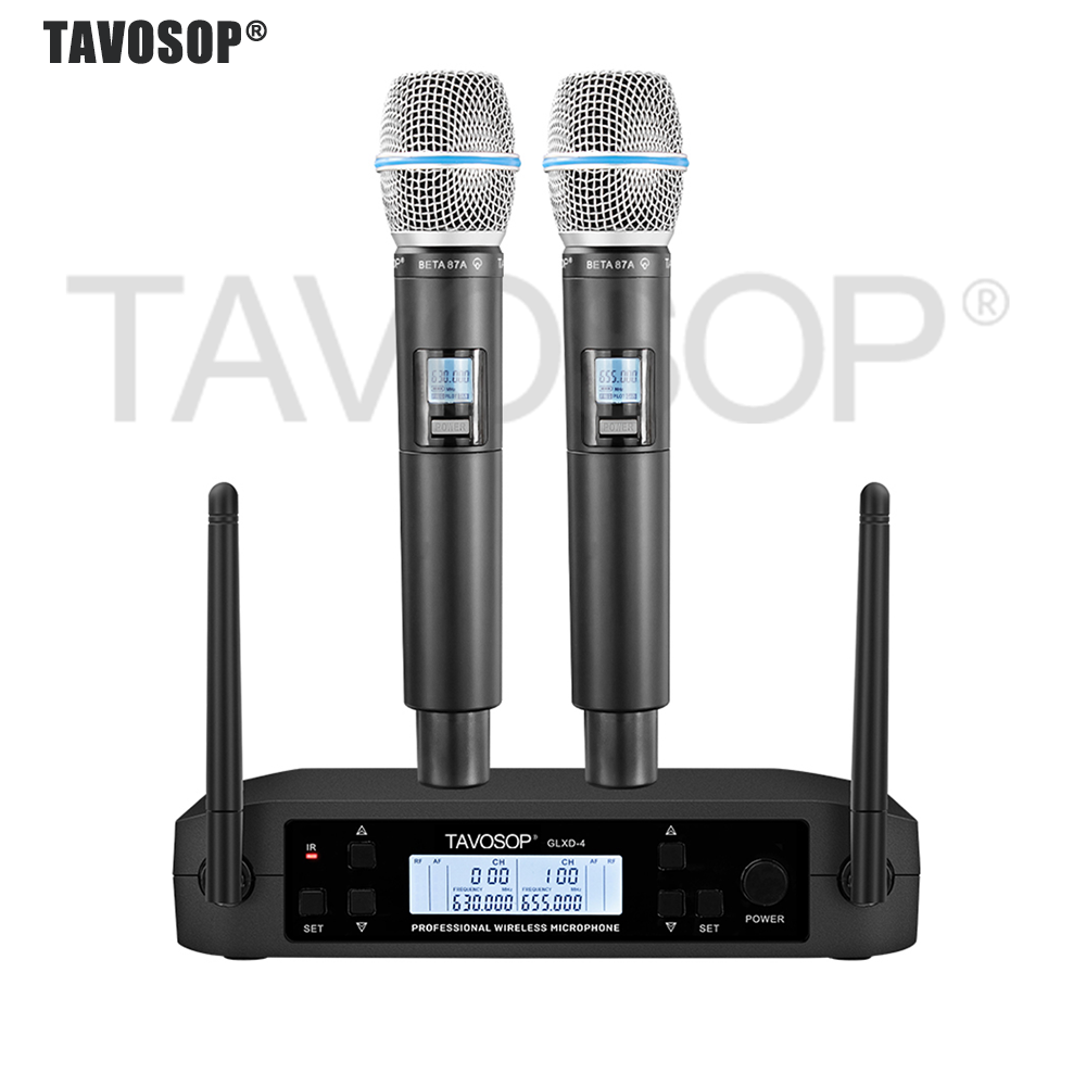 TAVOSOP GL-B87 Professional Du - Uhf Wireless Microphone System Dual Channel 评论和价格