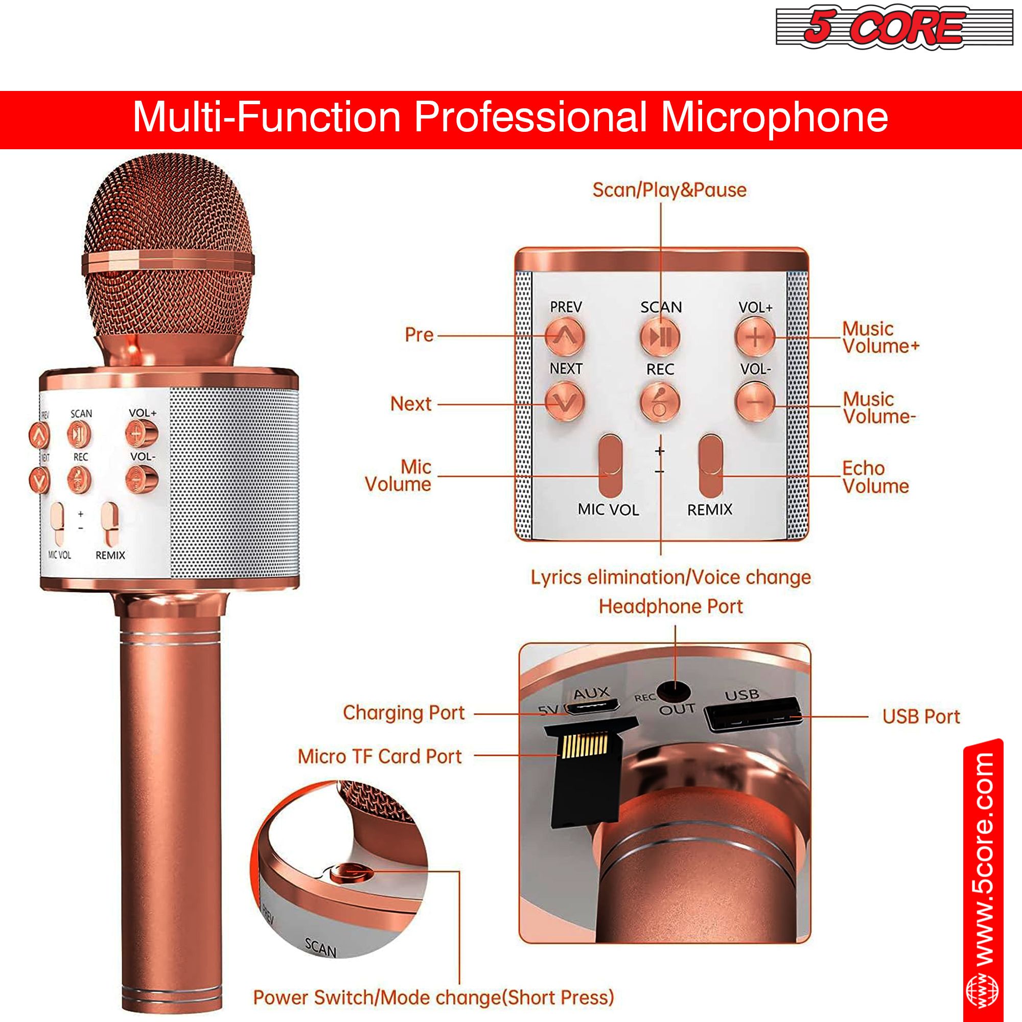 Microphone Wireless Karaoke Mi - Bluetooth Karaoke Microphone Handheld 评论和价格