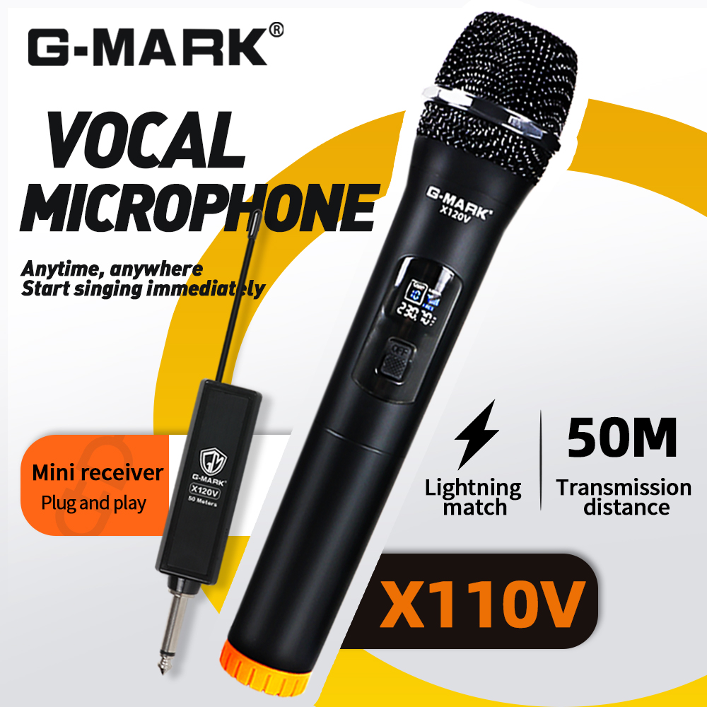 Microphone G-MARK X110V Wirele - Rechargeable Wireless Mic Lithium Battery 评论和价格