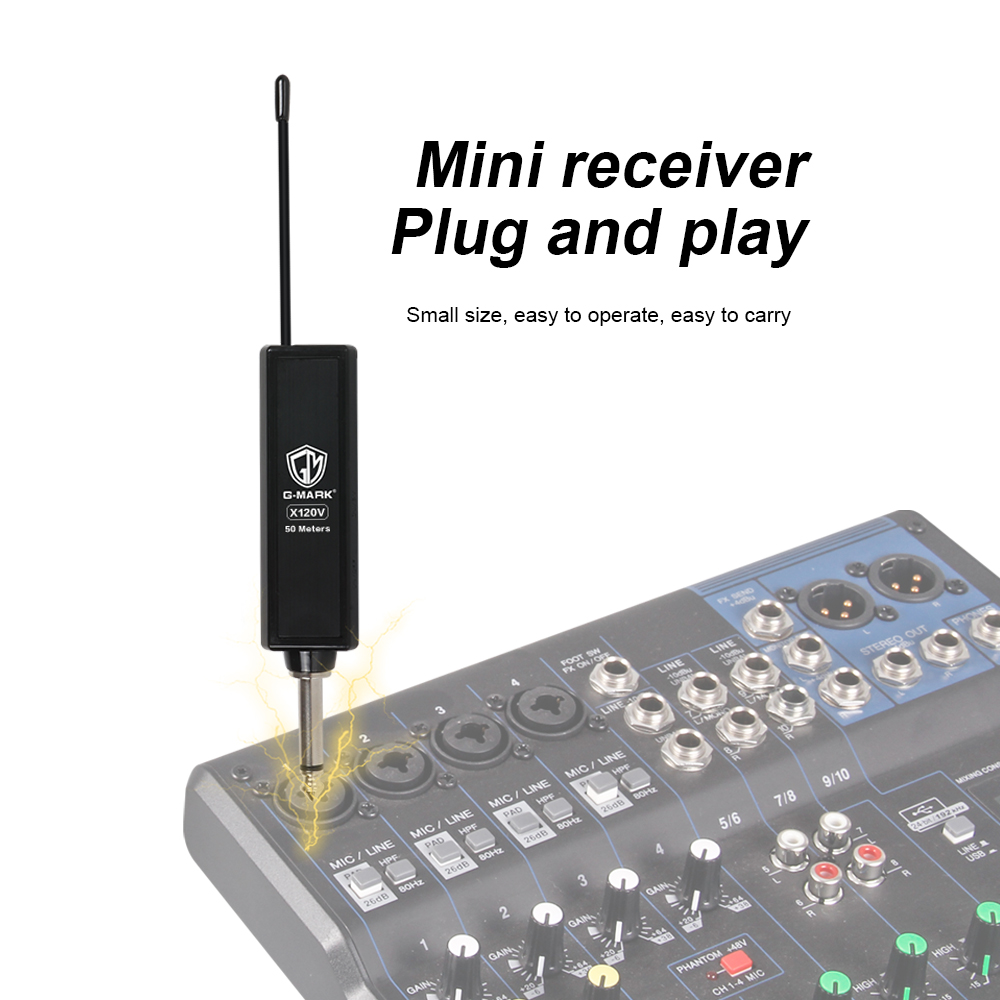 Microphone G-MARK X110V Wirele - Rechargeable Wireless Mic Lithium Battery 评论和价格