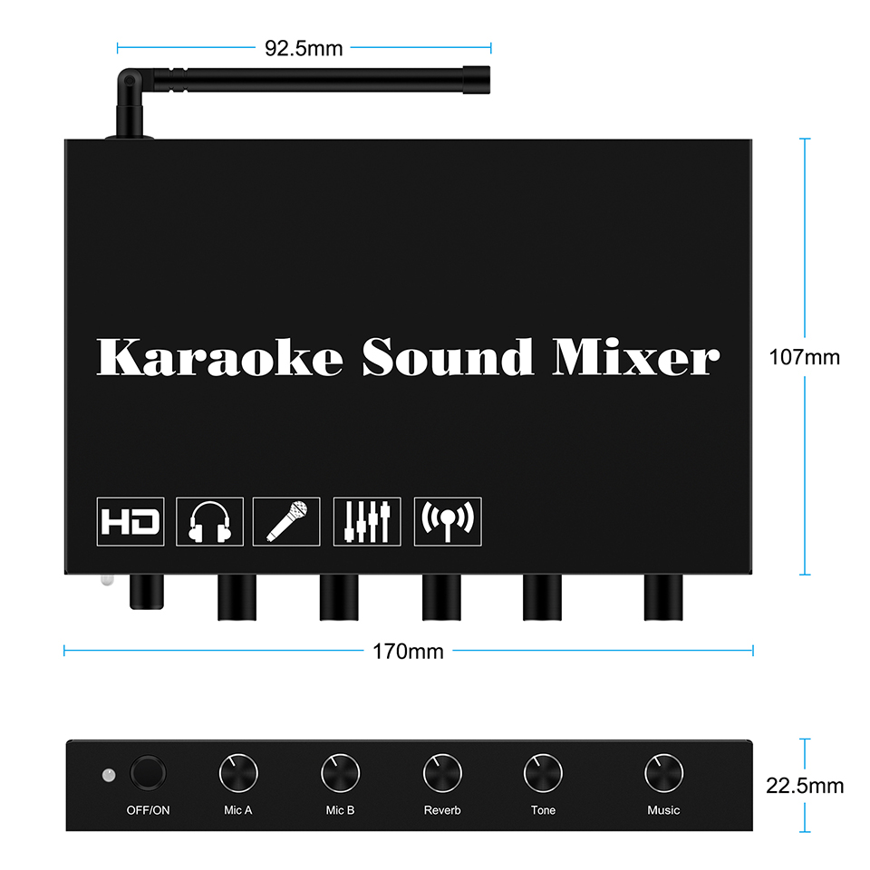 HDMI Karaoke Player Mixer Home - Karaoke Amplifier Mixer Bluetooth 评论和价格