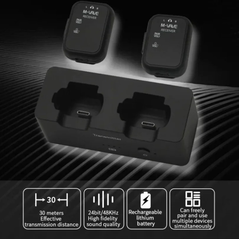 M-VAVE SWS12 Dual Receiver Wir - Wireless Lavalier Microphone Dual Receiver 评论和价格