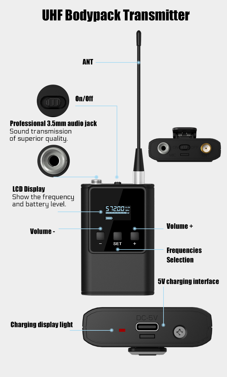 Dual Wireless Microphone Syste - Wireless Lavalier Microphone Dual Receiver 评论和价格