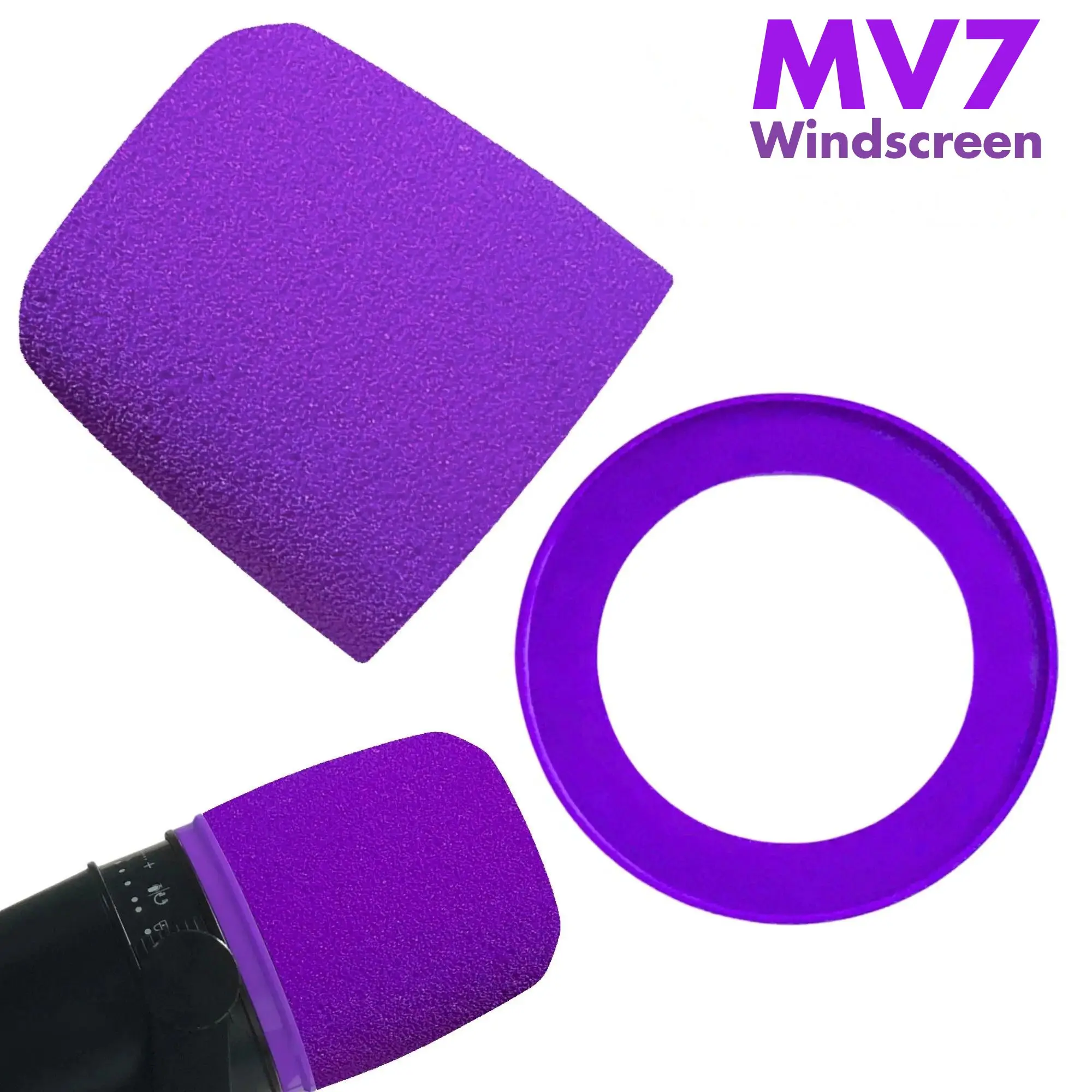 MV7 Foam for Shure MV7, MV7i,  - Microphone Pop Filter Foam Windscreen 评论和价格