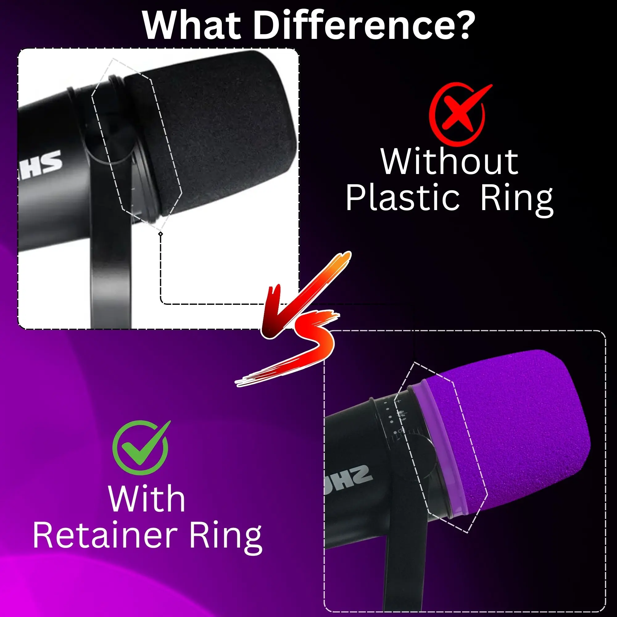 MV7 Foam for Shure MV7, MV7i,  - Microphone Pop Filter Foam Windscreen 评论和价格