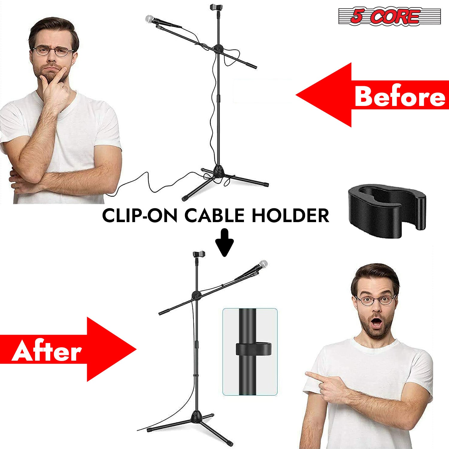 5 Core Tripod Mic Stand Adjust - Microphone Stand Boom Arm Floor 评论和价格