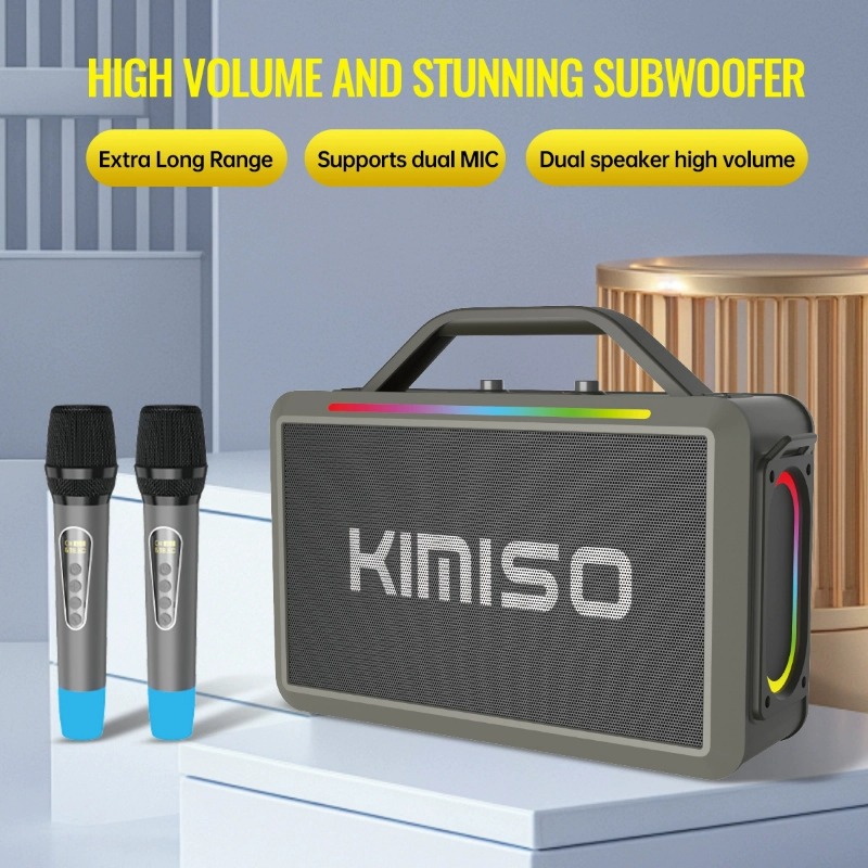 Original KIMISO KMS-252 Portab - Karaoke Machine Portable With 2 Mic 评论和价格