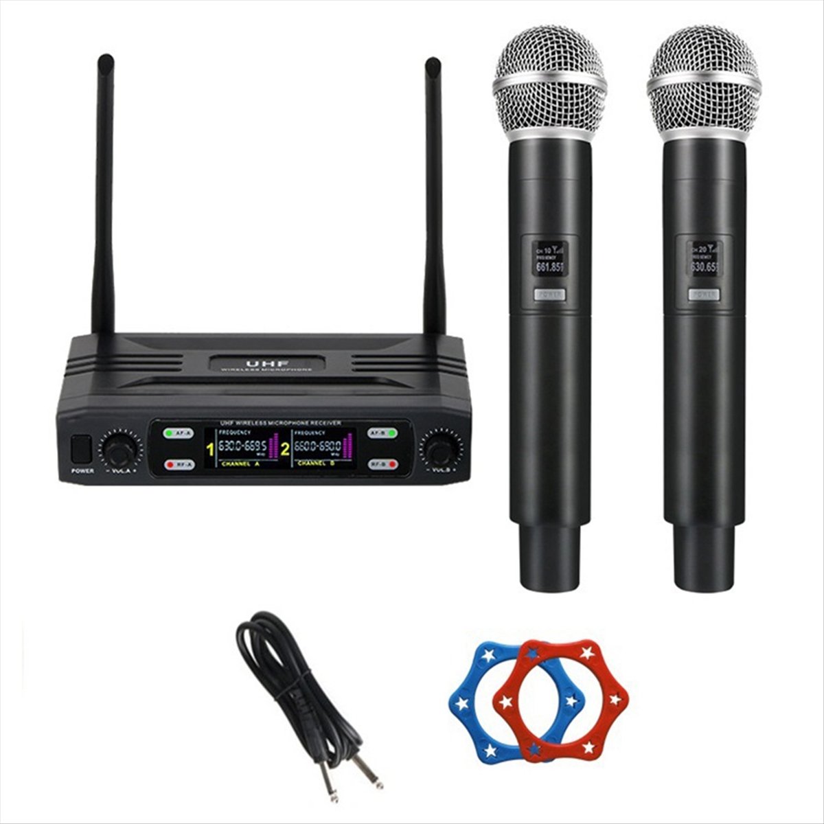 T1584C-Dual Channel Profession - Uhf Wireless Microphone System Dual Channel 评论和价格