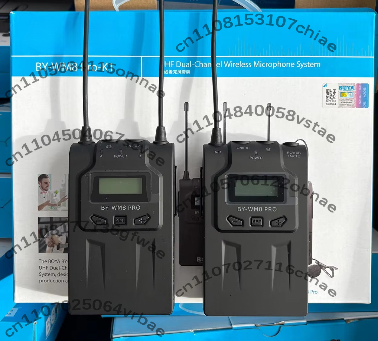 BY-WM8 Pro-K1 wireless lavalie - Wireless Lavalier Microphone Dual Receiver 评论和价格