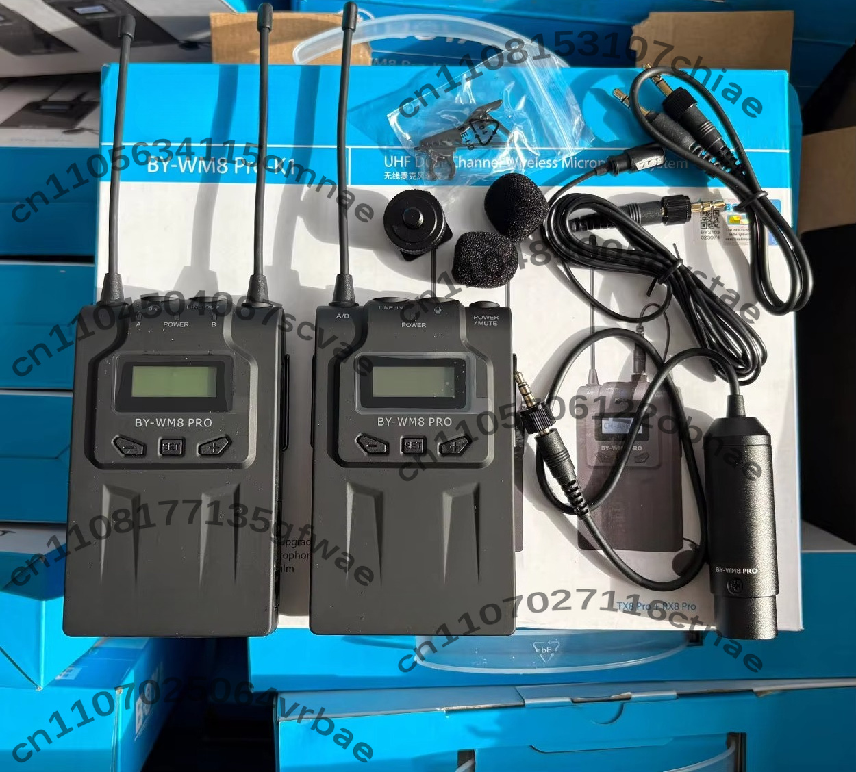 BY-WM8 Pro-K1 wireless lavalie - Wireless Lavalier Microphone Dual Receiver 评论和价格
