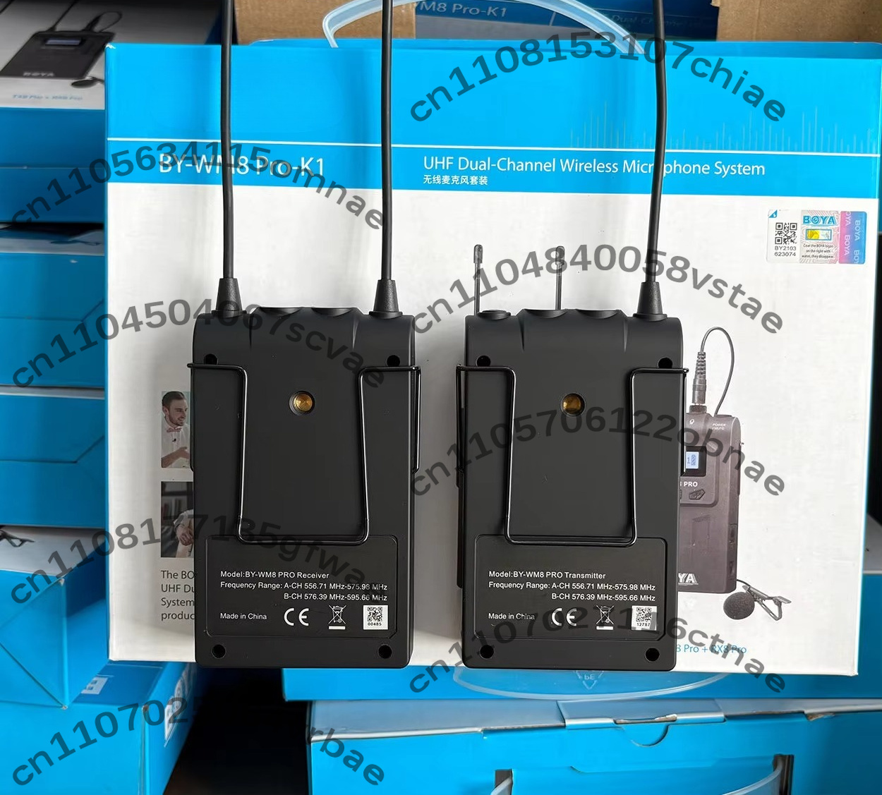 BY-WM8 Pro-K1 wireless lavalie - Wireless Lavalier Microphone Dual Receiver 评论和价格