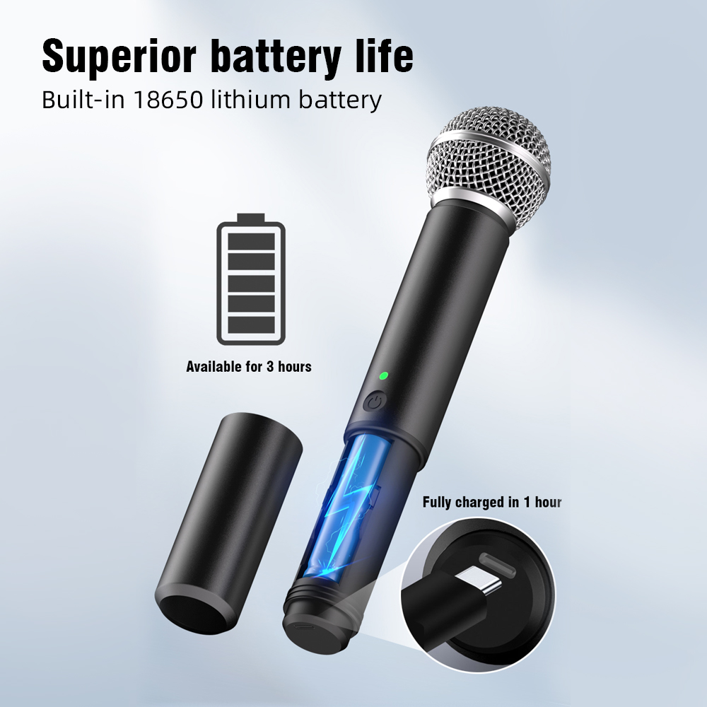 G-MARK UHF Wireless Microphone - Rechargeable Wireless Mic Lithium Battery 评论和价格