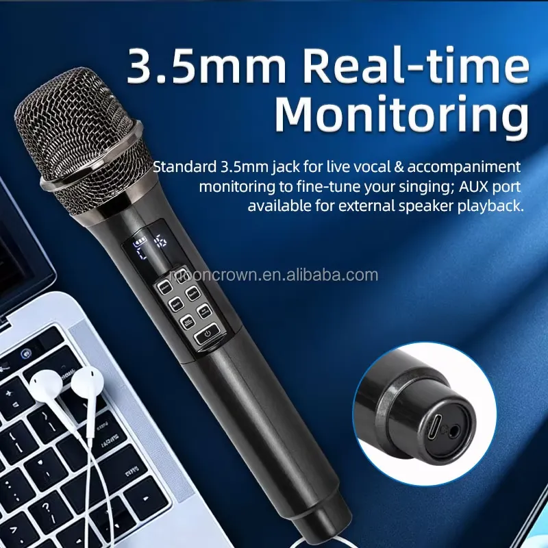 BOLRZO Sound card wireless dyn - Bluetooth Karaoke Microphone Handheld 评论和价格