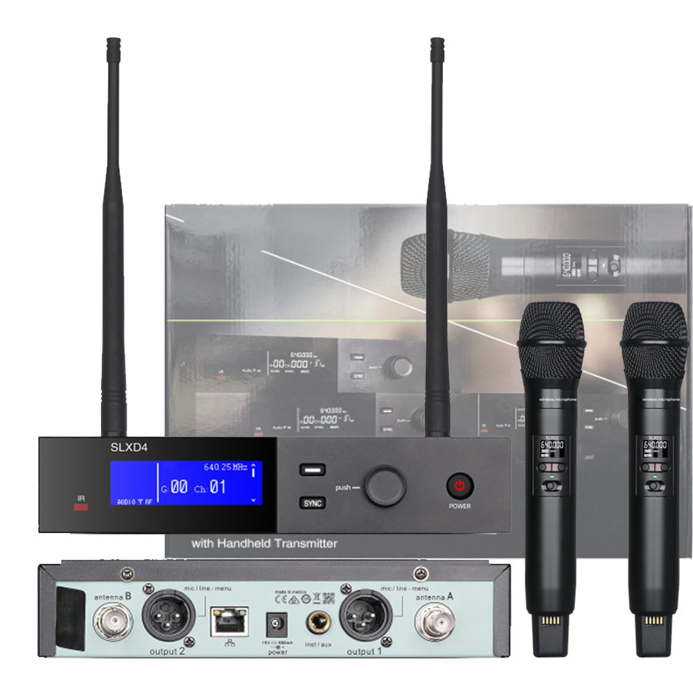SLXD4 SLXD2 Dual Channel Mic S - Uhf Wireless Microphone System Dual Channel 评论和价格