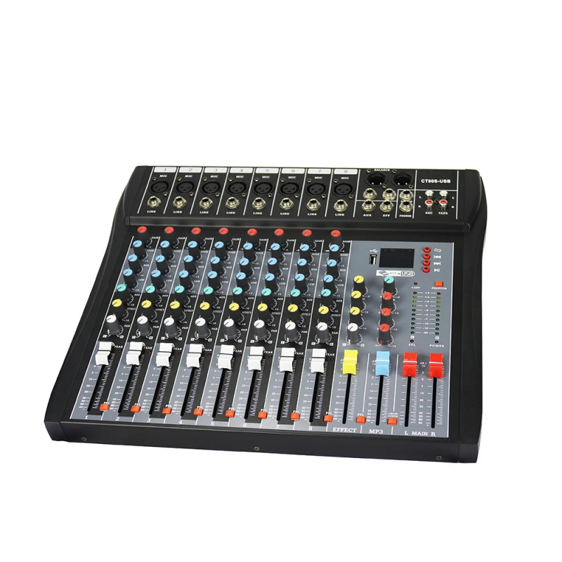 8 Channel Audio Mixer with 99  - Karaoke Amplifier Mixer Bluetooth 评论和价格