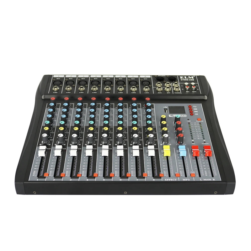 8 Channel Audio Mixer with 99  - Karaoke Amplifier Mixer Bluetooth 评论和价格
