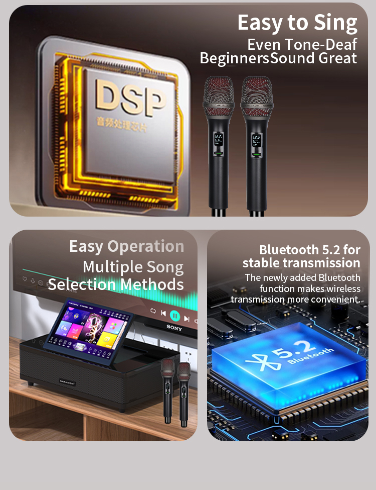 Touch Screen Karaoke Machine w - Karaoke Machine Portable With 2 Mic 评论和价格