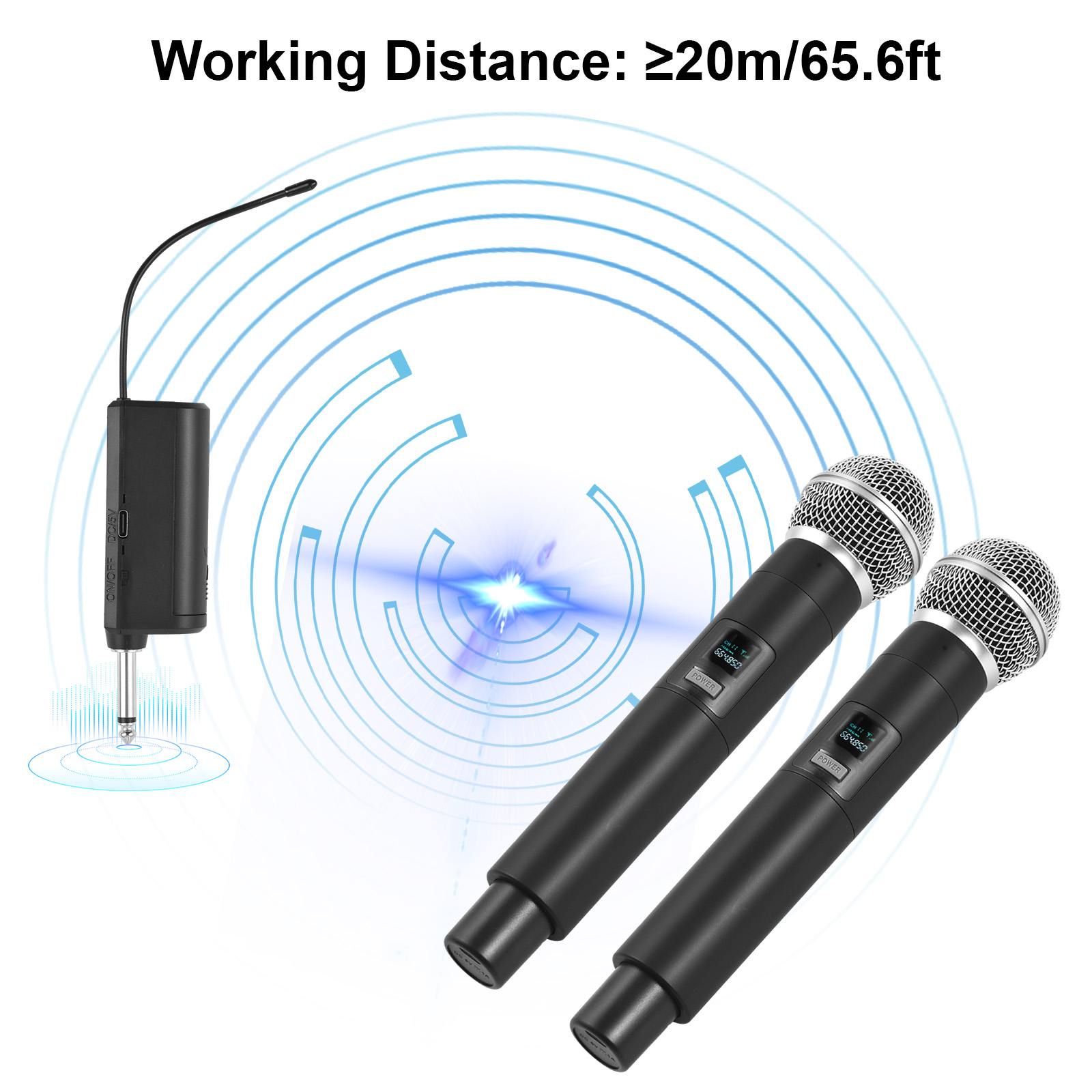Wireless Microphone Profession - Wireless Lavalier Microphone Dual Receiver 评论和价格