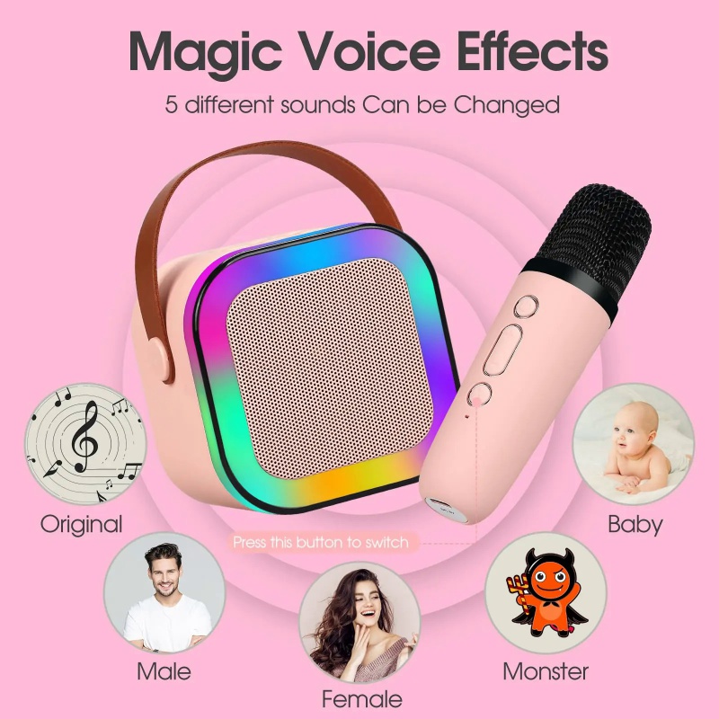 K12 karaoke machine with 1-2 w - Bluetooth Karaoke Microphone Handheld 评论和价格
