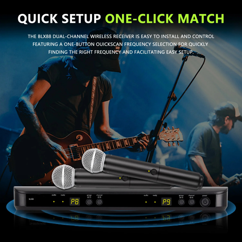 Dual Channel UHF Wireless Hand - Uhf Wireless Microphone System Dual Channel 评论和价格