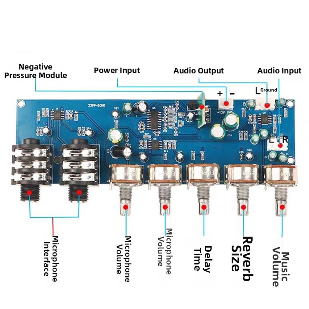 PT2399 Karaoke Microphone Prea - Karaoke Audio Mixer Echo Delay 评论和价格