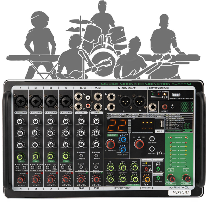 Rechargeable 18000mA Battery 8 - Karaoke Amplifier Mixer Bluetooth 评论和价格