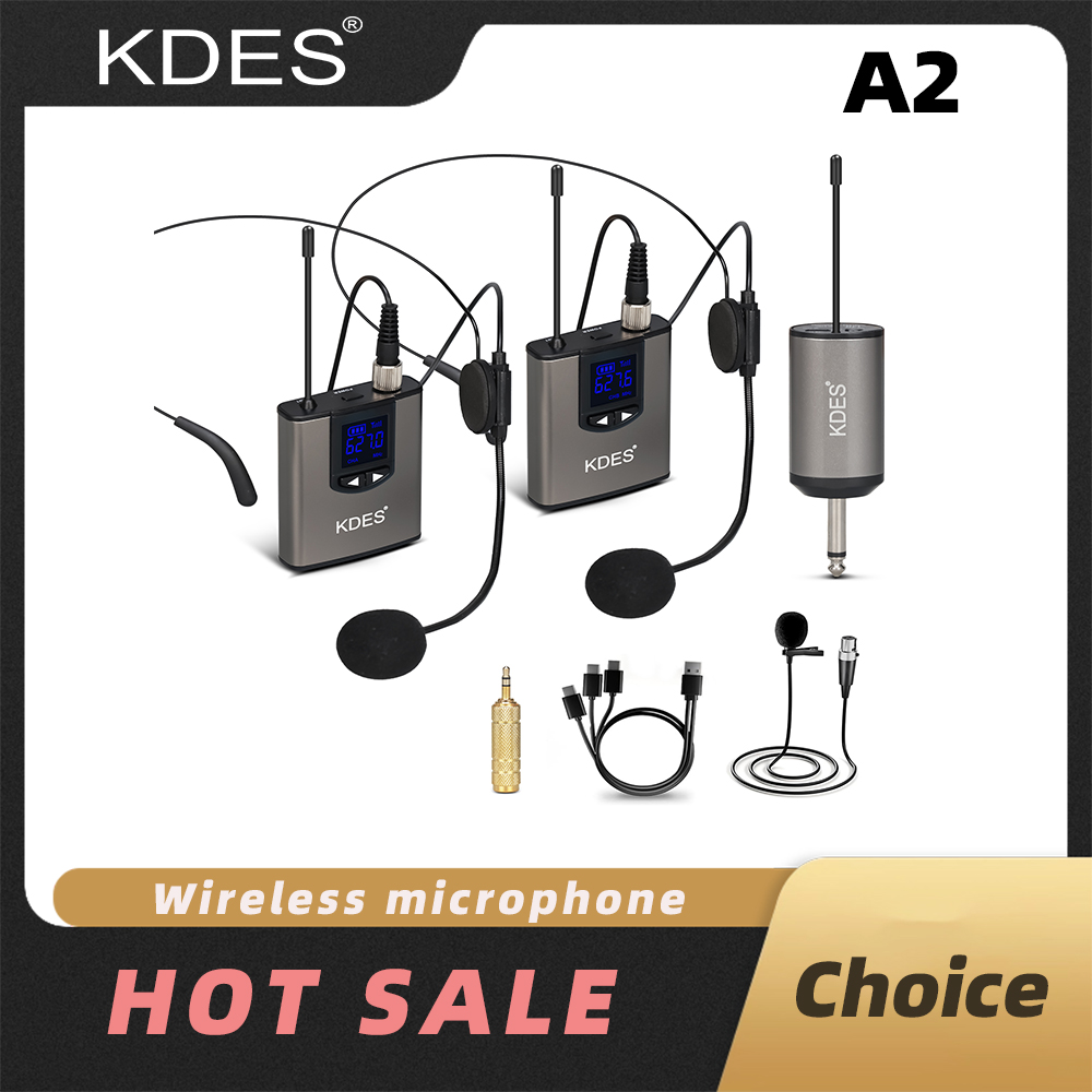 KDES Dual Wireless Microphone  - Wireless Lavalier Microphone Dual Receiver 评论和价格