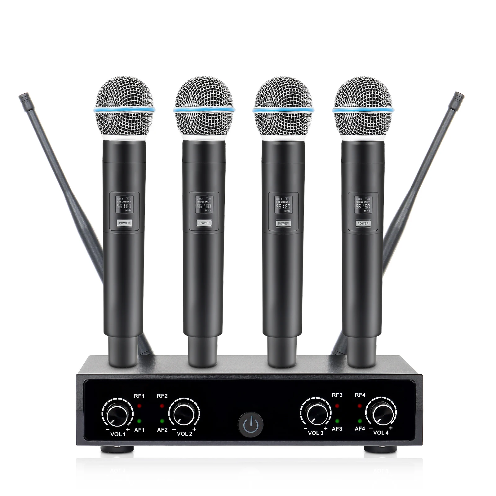 Metal UHF Wireless Microphone  - Wireless Lavalier Microphone Dual Receiver 评论和价格