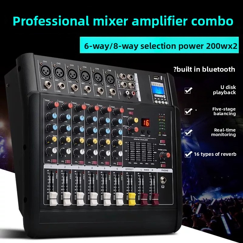 Mixer with power amplifier USB - Karaoke Amplifier Mixer Bluetooth 评论和价格