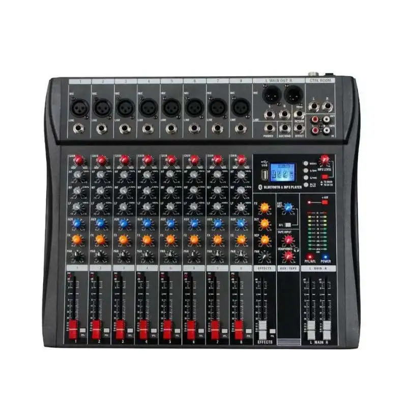 8 Channel USB Bluetooth Audio  - Karaoke Amplifier Mixer Bluetooth 评论和价格