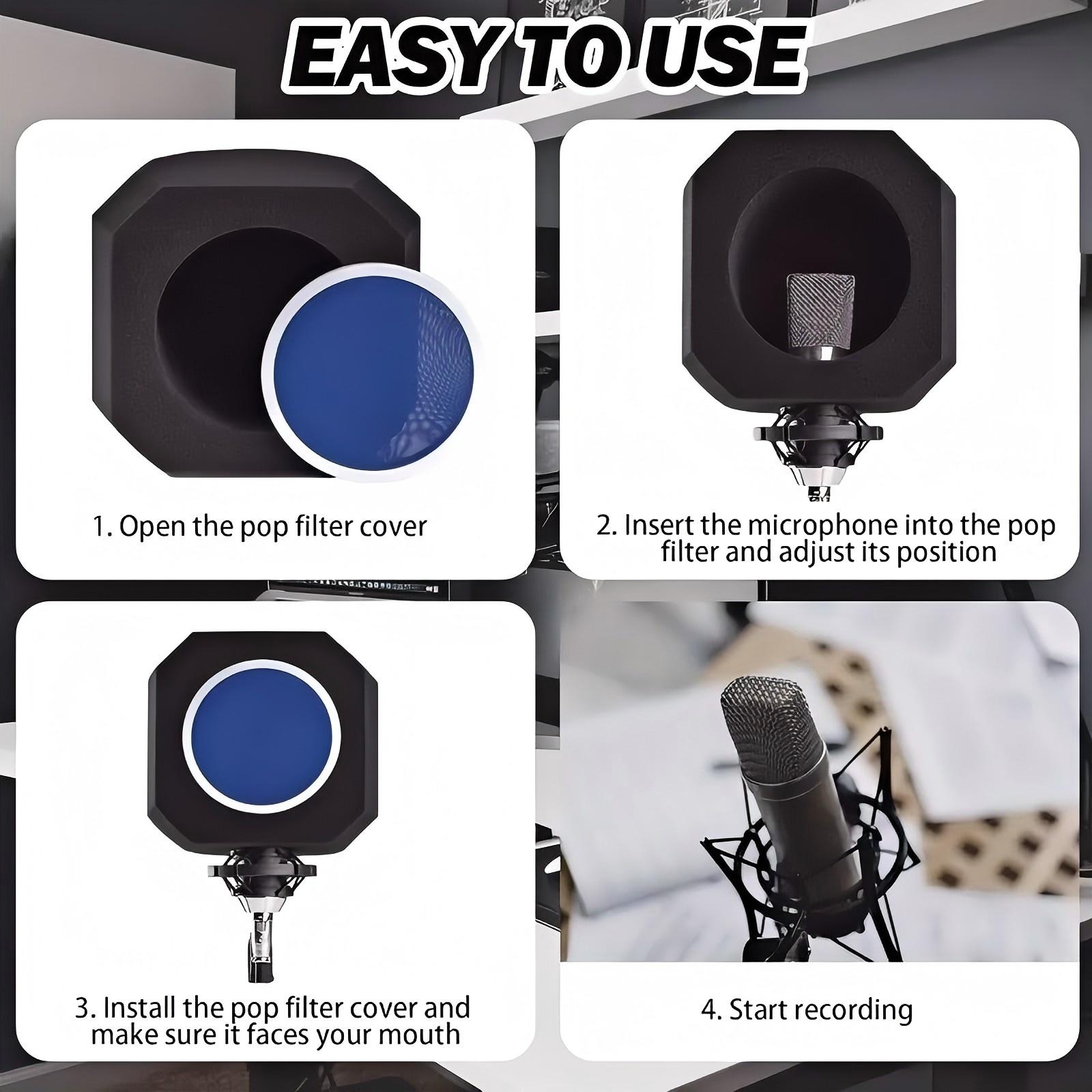 KTES Portable Microphone Isola - Microphone Pop Filter Foam Windscreen 评论和价格