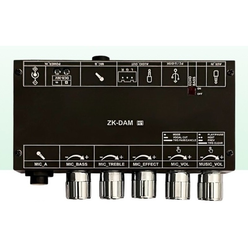 DAM H1 Karaoke Audio Pre‑ampli - Karaoke Amplifier Mixer Bluetooth 评论和价格