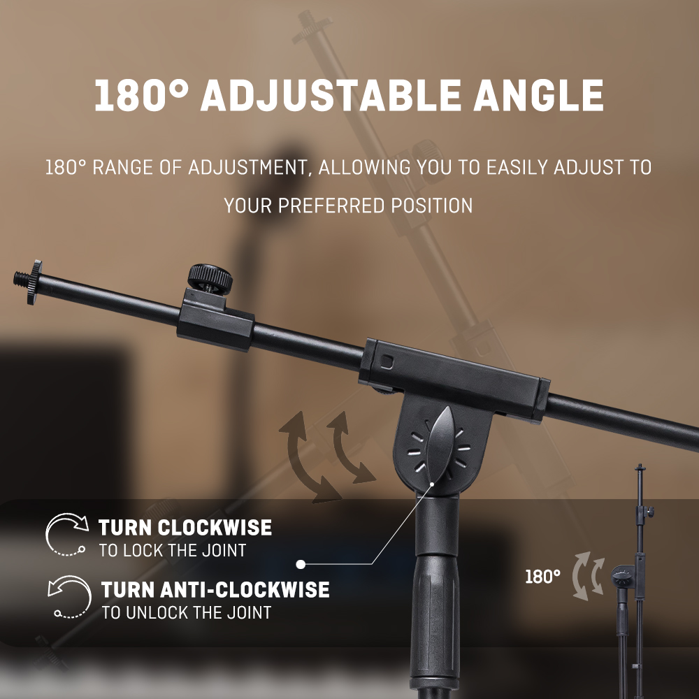 Heavy Floor Microphone Tripod  - Microphone Stand Boom Arm Floor 评论和价格