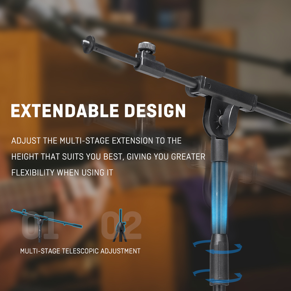 Heavy Floor Microphone Tripod  - Microphone Stand Boom Arm Floor 评论和价格